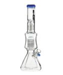 Nice Glass 17" Cone Double Tree Perc Beaker Bong