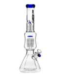 Nice Glass 17" Cone Double Tree Perc Beaker Bong