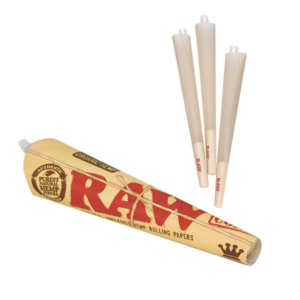 Raw King Size Classic Pre-Rolled Cones 3 Pack