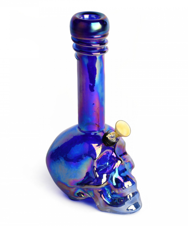 Retro Glass 14" Platinum Large Skull Bong