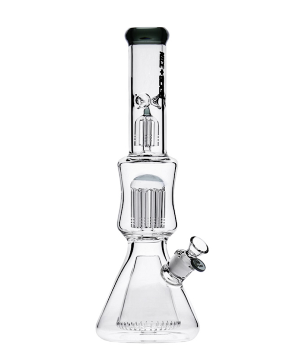 Nice Glass 17" Cone Double Tree Perc Beaker Bong