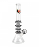 Red Eye Glass Sparkle Liquid Tube Bong