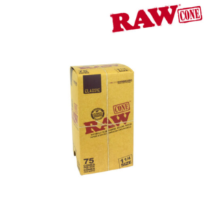 Raw Classic 1 1/4 Pre-Rolled Cones 75 Pack