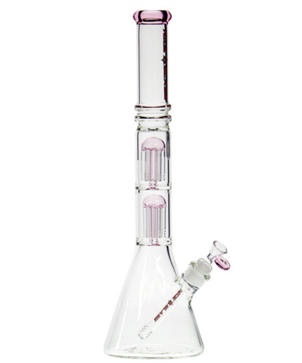 Nice Glass Double Tree Perc Beaker Bong