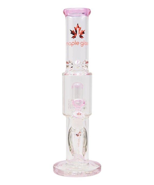 Maple Glass Showerhead Perc Straight Tube Glass Bong