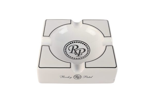 Rocky Patel Ceramic Ashtray Square (White) - Cigar Conexion | House Of Handmade Cigars