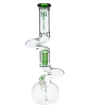 Nice Glass Double Zong Bubble Base Bong