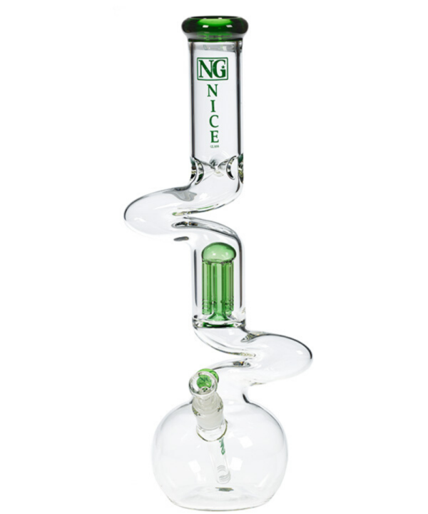 Nice Glass Double Zong Bubble Base Bong