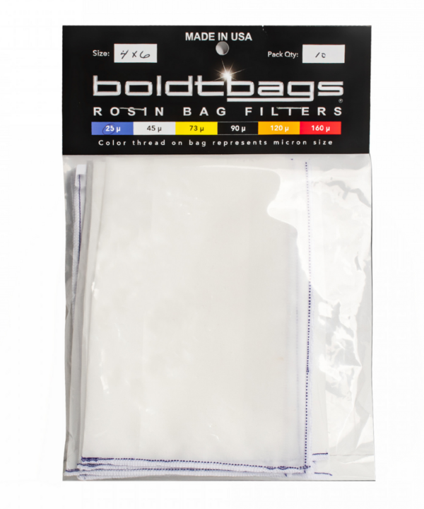 Boldtbags Rosin Bag Filters 4x6 25 Micron 10 Pack