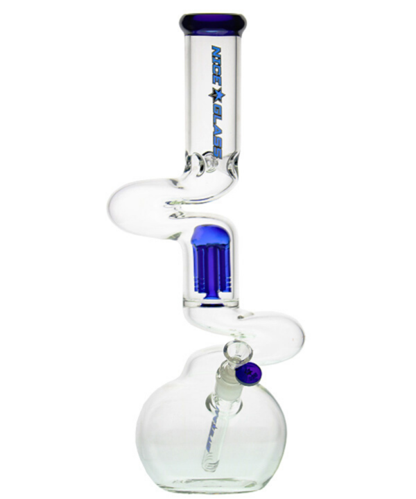 Nice Glass Double Zong Bubble Base Bong