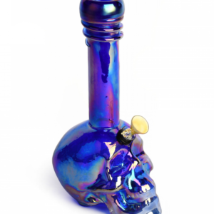 Retro Glass 14" Platinum Large Skull Bong