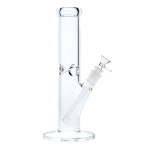 12" Clear Straight Tube Bong