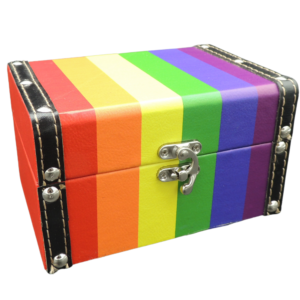 Wood Stash Box Pride Rainbow Small