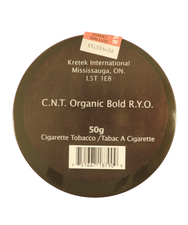 C.N.T Rolling Tobacco Organic Bold 50g Tub