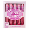 It's A Girl Belgian Milk Chocolate Cigars 10 Pack