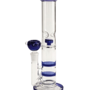 Double Honeycomb & Circ Perc Glass Bong