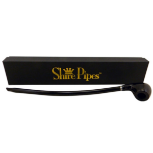 Shire 15" Curved Stem Black Rosewood Pipe